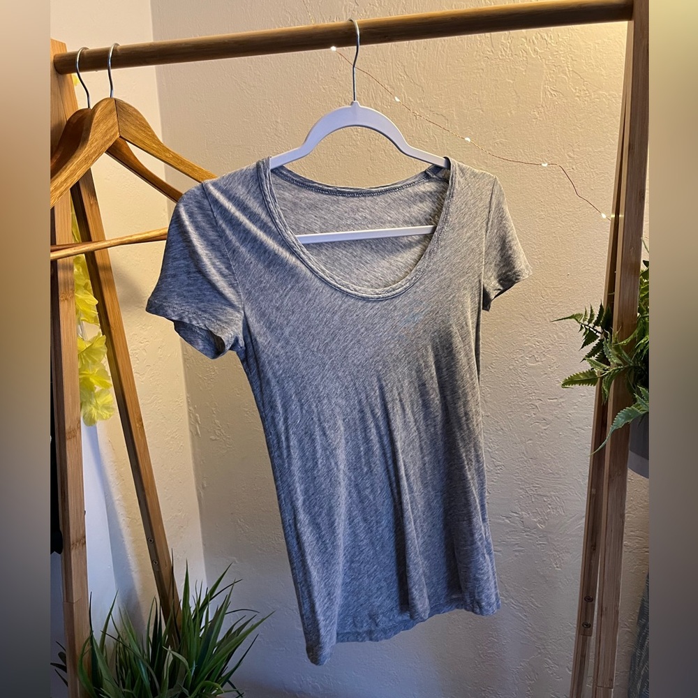 Grey Scoop Neck J. Crew Tee